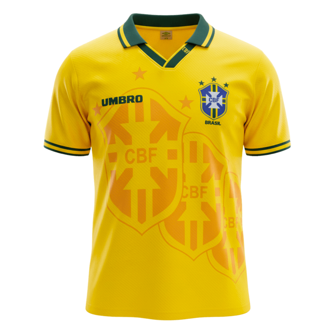 Retro Men's Brazil 1994 Home Soccer Jersey product view 1