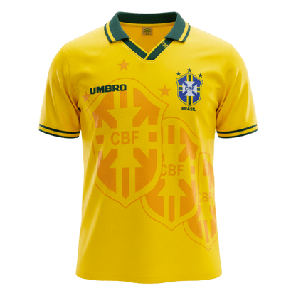 Retro Men's Brazil 1994 Home Soccer Jersey product view 1