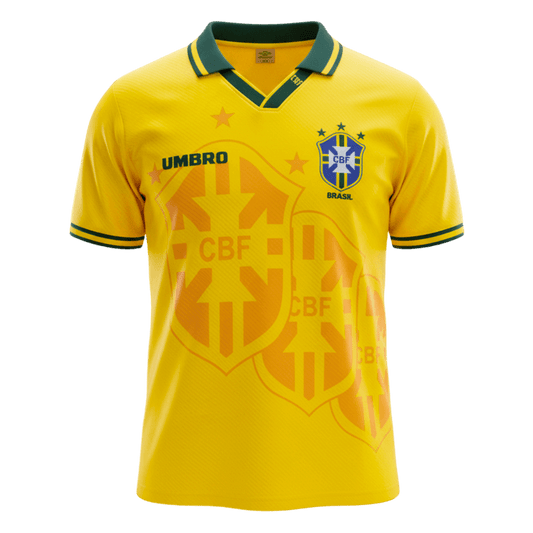 Retro Men's Brazil 1994 Home Soccer Jersey product view 1