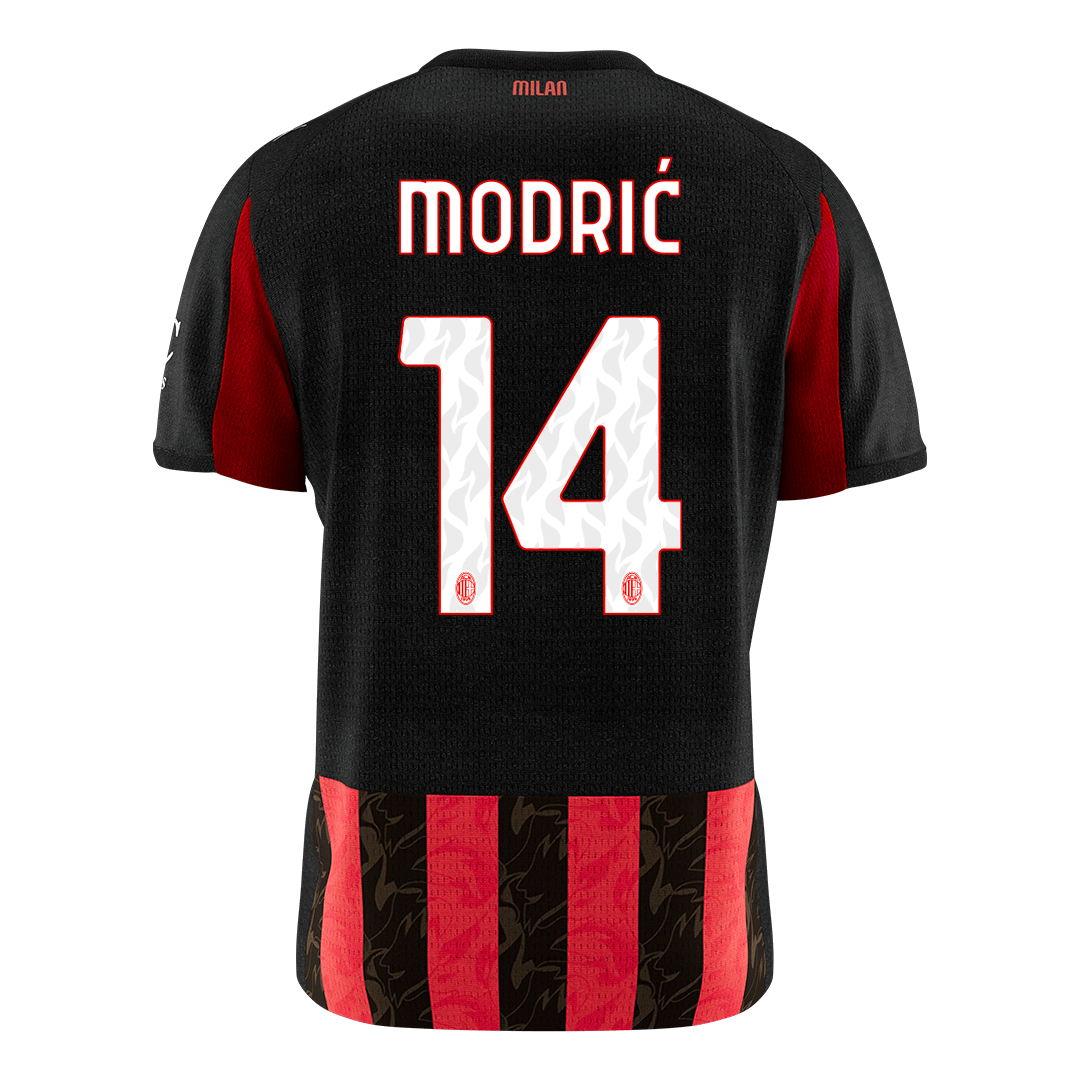 MODRIĆ #14 Men's AC Milan 2025/26 Home Soccer Jersey Premium product view 10