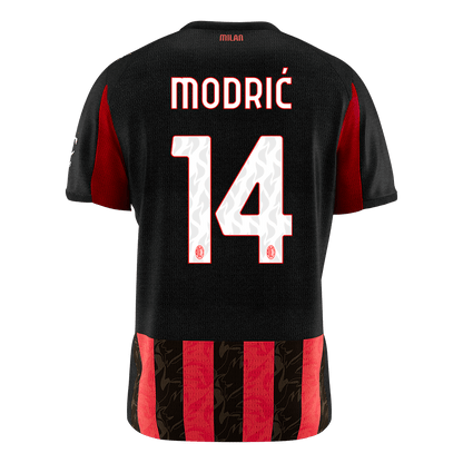 MODRIĆ #14 Men's AC Milan 2025/26 Home Soccer Jersey Premium product view 10