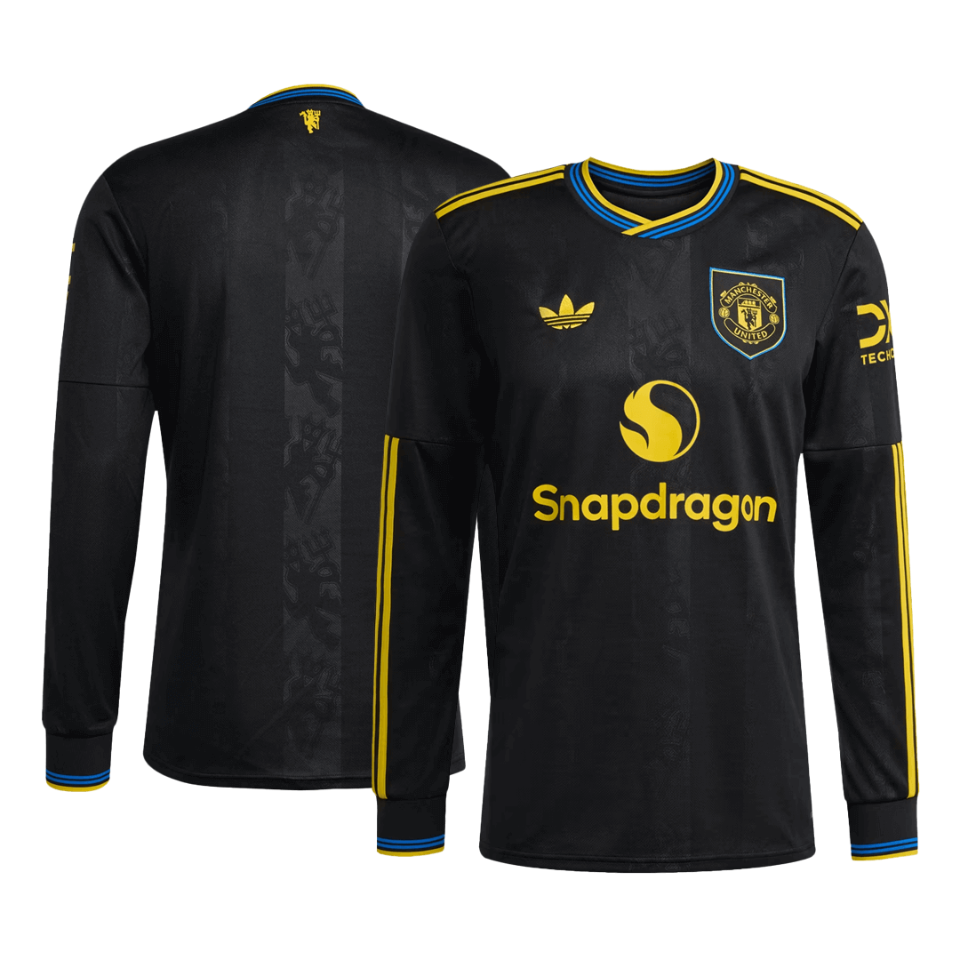 Men's Manchester United 2025/26 Third Away Long Sleeve Soccer Jersey