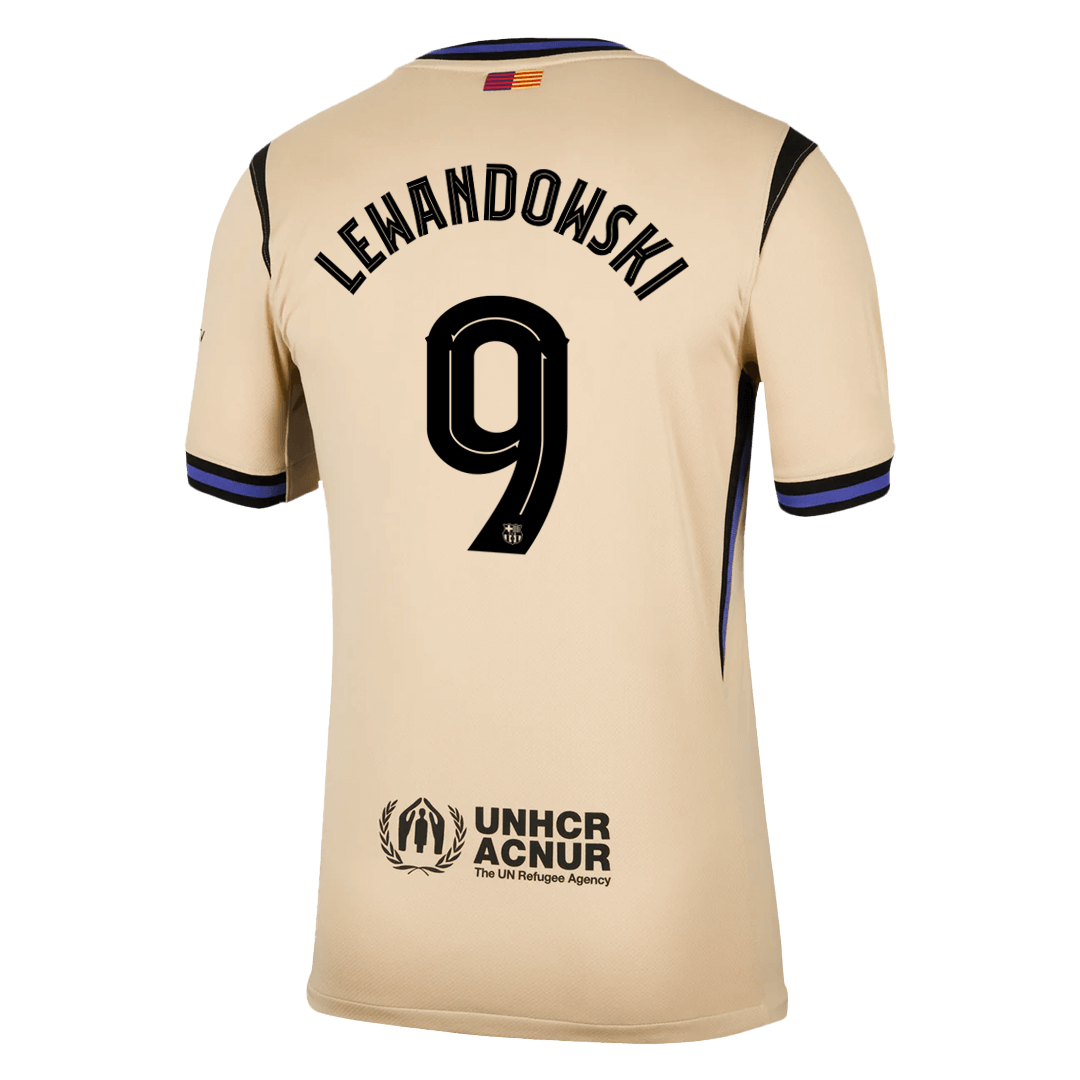 LEWANDOWSKI #9 Men's Barcelona UCL 2025/26 Away Soccer Jersey product view 13