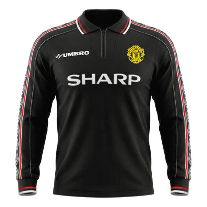 Retro Men's Manchester United 1998 Away Long Sleeve Soccer Jersey product view 1