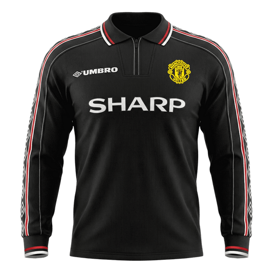 Retro Men's Manchester United 1998 Away Long Sleeve Soccer Jersey product view 1