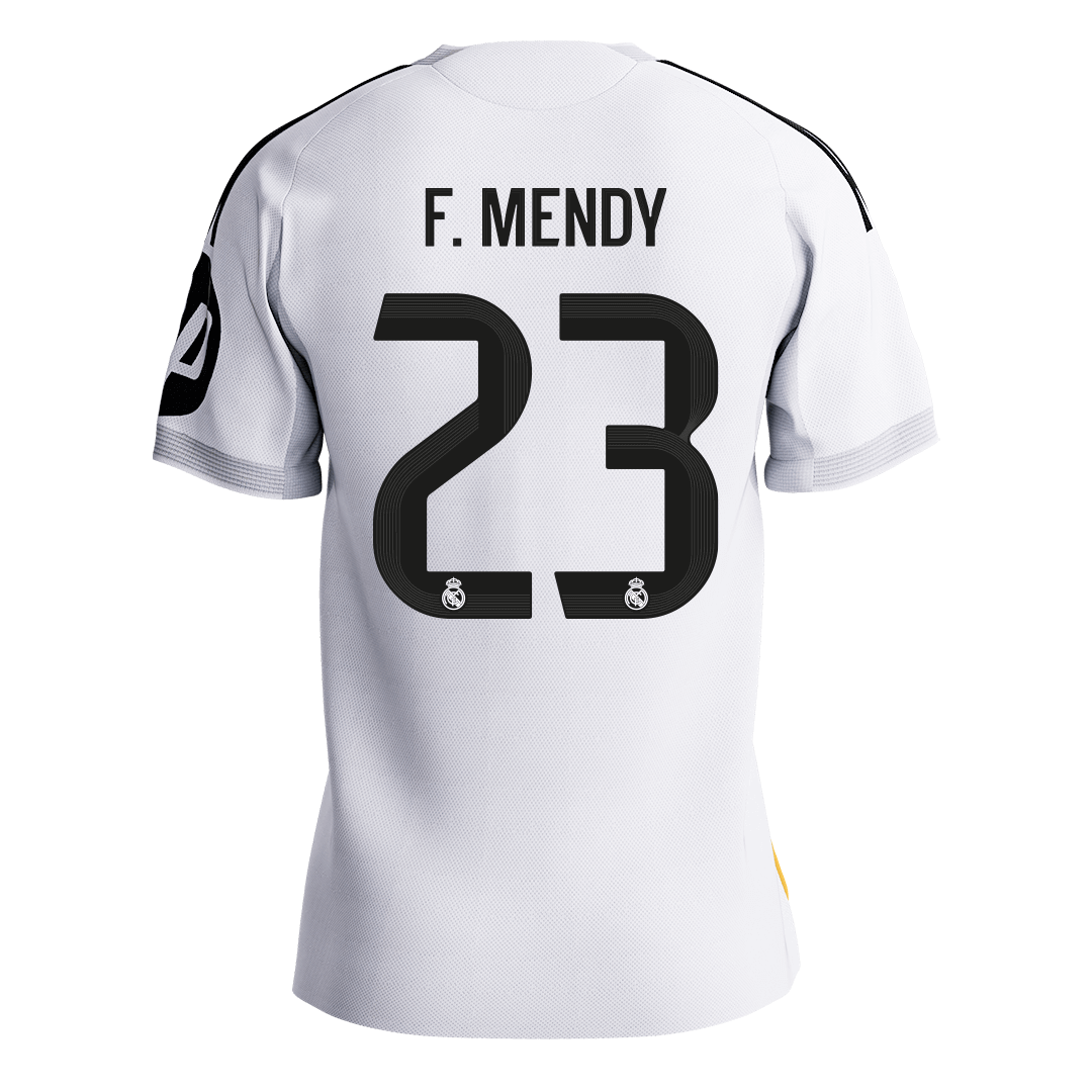 F.MENDY #23 Men's Real Madrid 2025/26 Player Version Home Soccer Jersey - Slim Fit Premium product view 9