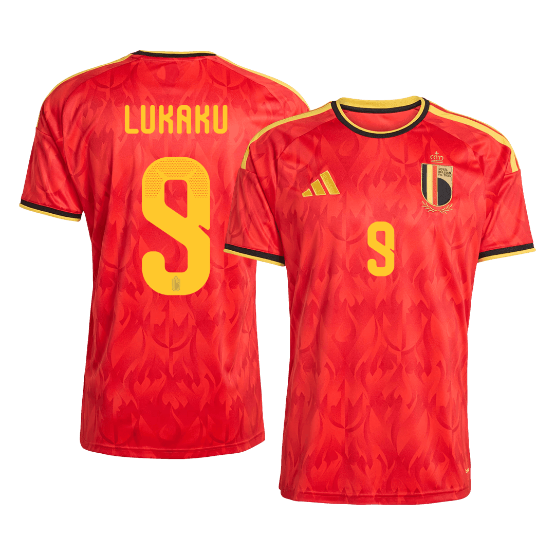 LUKAKU #9 Men's Belgium World Cup 2026 Home Soccer Jersey product view 1