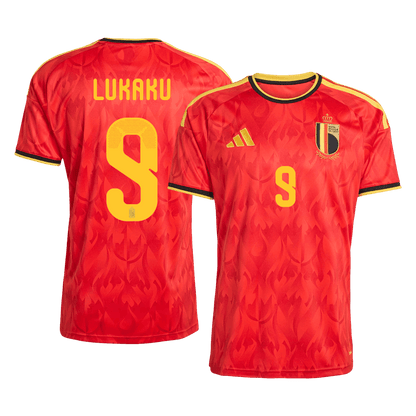 LUKAKU #9 Men's Belgium World Cup 2026 Home Soccer Jersey product view 1
