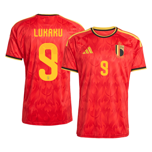 LUKAKU #9 Men's Belgium World Cup 2026 Home Soccer Jersey product view 1