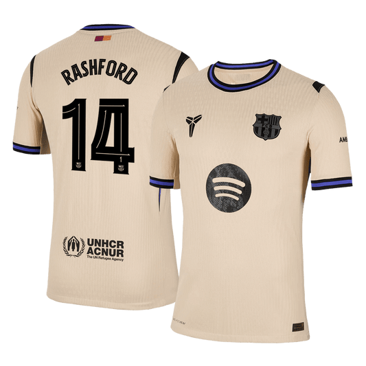 RASHFORD #14 Men's Barcelona UCL 2025/26 Player Version Away Soccer Jersey - Slim Fit product view 1