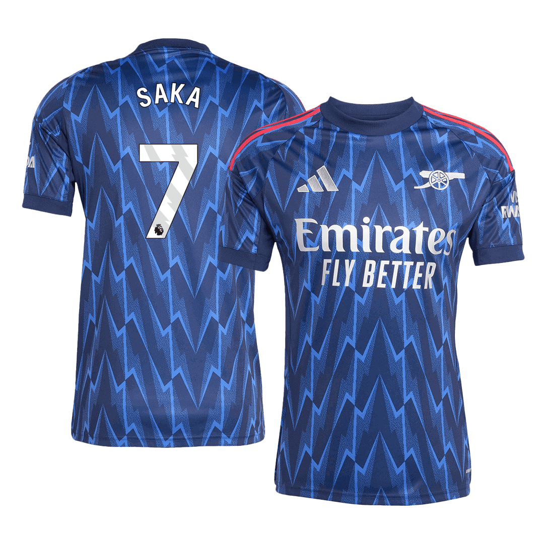 SAKA #7 Men's Arsenal 2025/26 Away Soccer Jersey product view 1