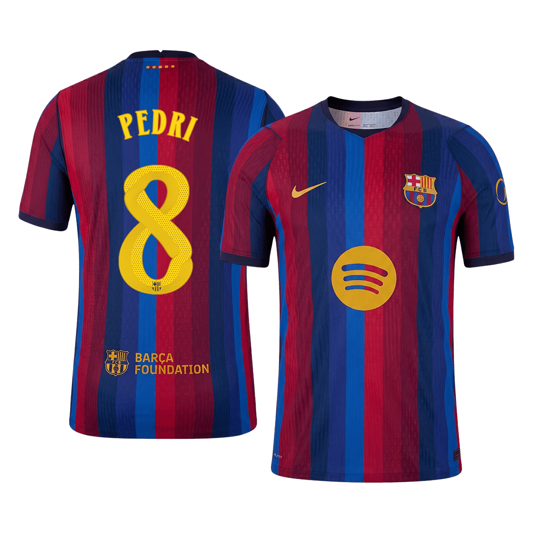 PEDRI #8 Men's Barcelona UCL 2026/27 Player Version Home Soccer Jersey product view 1