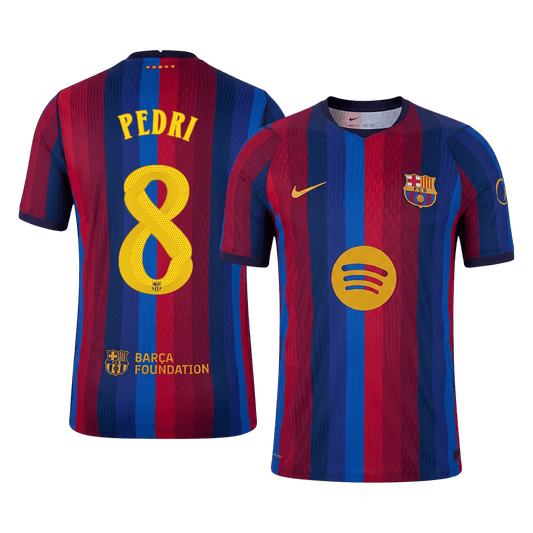 PEDRI #8 Men's Barcelona UCL 2026/27 Player Version Home Soccer Jersey product view 1