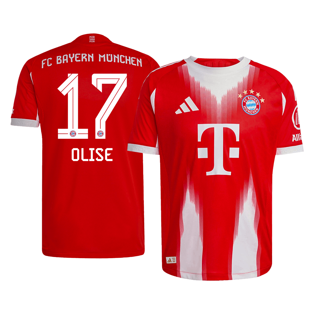 OLISE #17 Men's Bayern Munich 2025/26 Player Version Home Soccer Jersey - Slim Fit product view 1