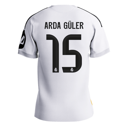 ARDA GÜLER #15 Men's Real Madrid 2025/26 Player Version Home Soccer Jersey - Slim Fit Premium product view 9