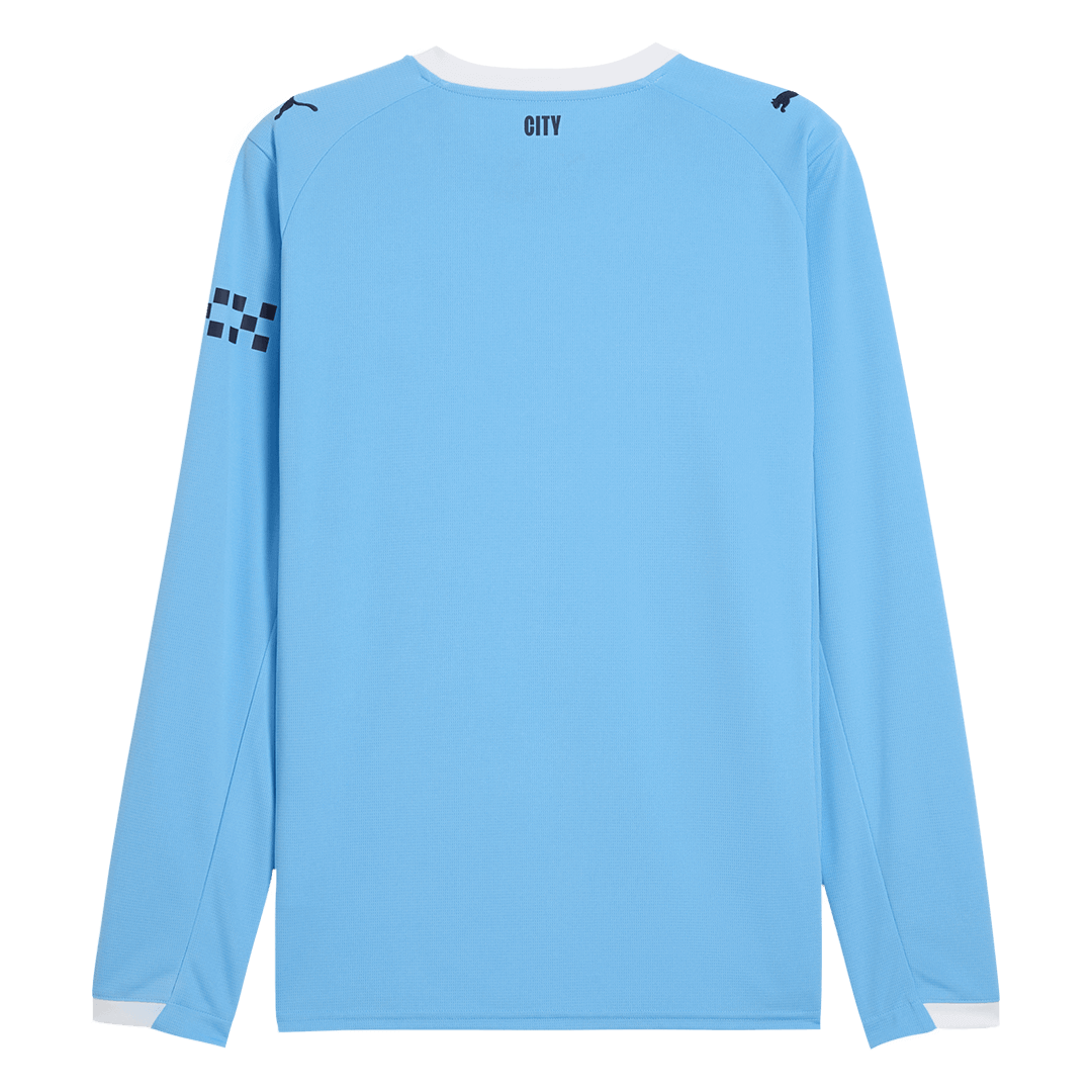 Men's Manchester City 2025/26 Home Long Sleeve Soccer Jersey product view 13