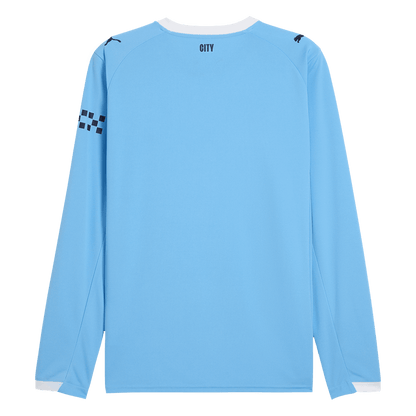 Men's Manchester City 2025/26 Home Long Sleeve Soccer Jersey product view 13