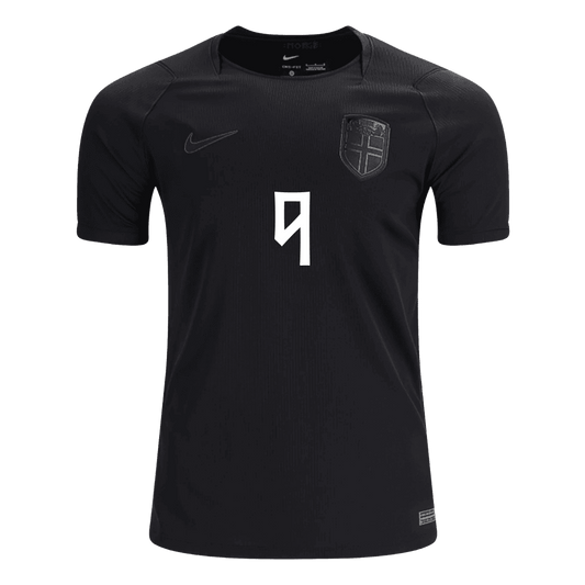 BRAUT HAALAND #9 Men's Norway World Cup 2026 Away Soccer Jersey product view 2