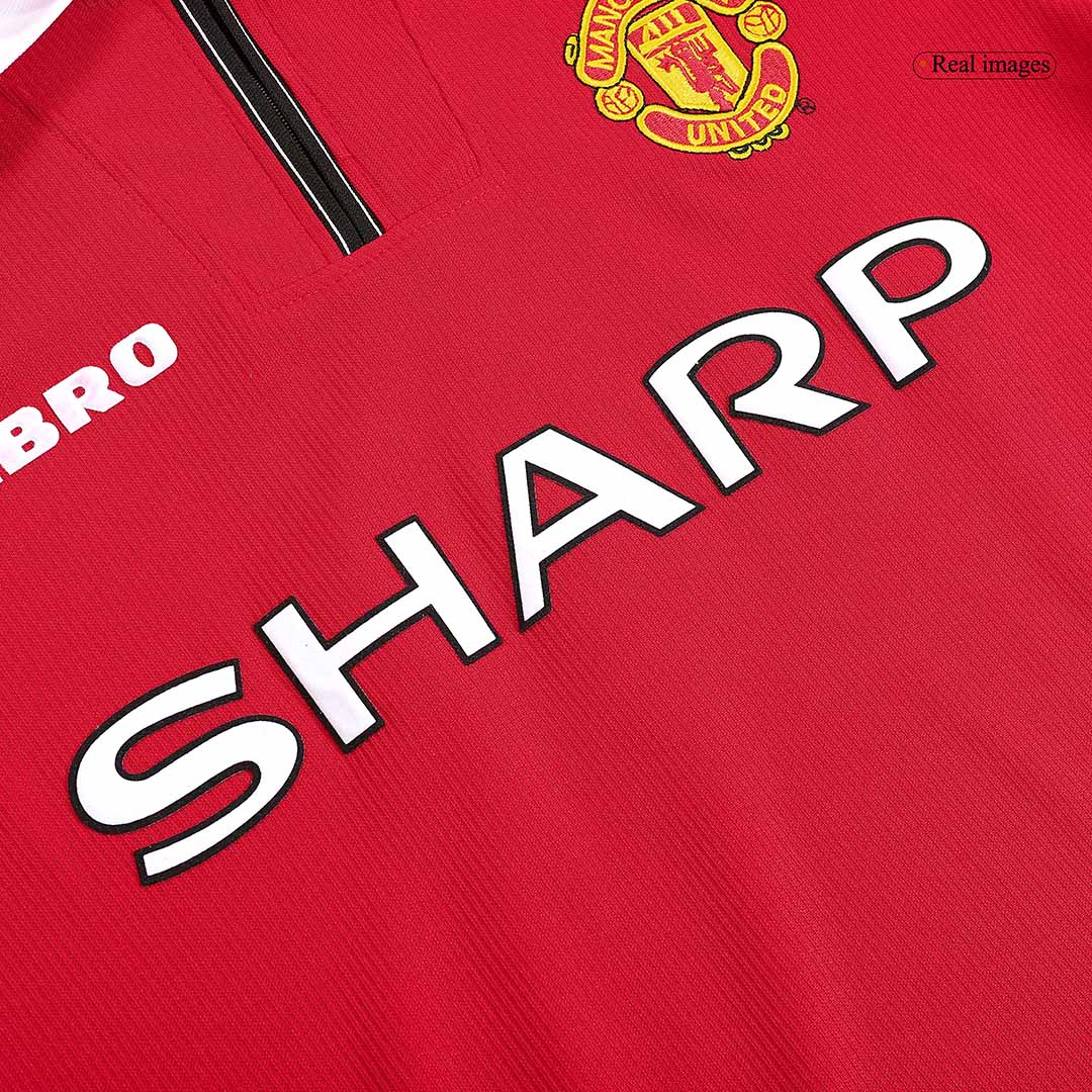 Retro Men's Manchester United 1998/99 Home Long Sleeve Soccer Jersey product view 5