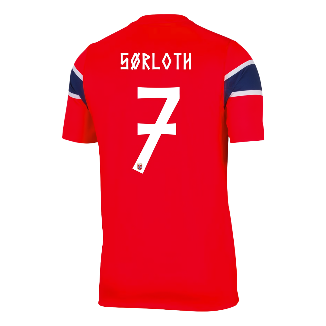 SØRLOTH #7 Men's Norway World Cup 2026 Home Soccer Jersey product view 1