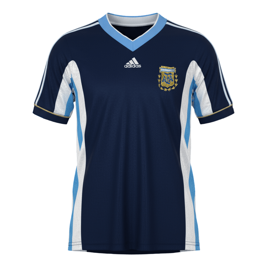 Retro Men's Argentina 1998 Away Soccer Jersey product view 1