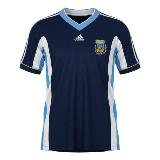 Retro Men's Argentina 1998 Away Soccer Jersey product view 1