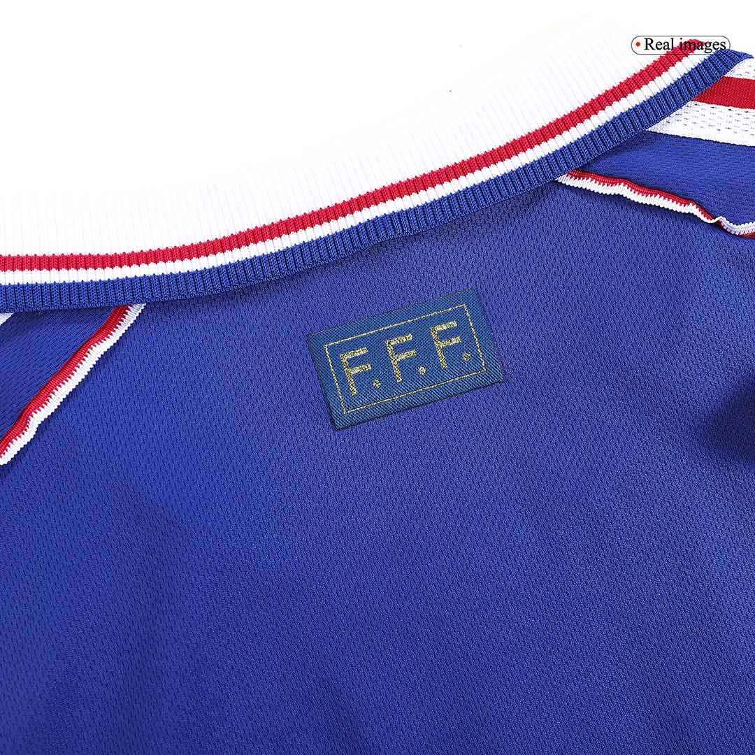 Retro ZIDANE #10 Men's France World Cup 1998 Home Soccer Jersey product view 3