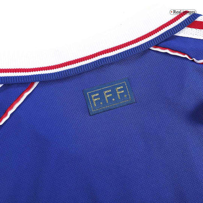 Retro HENRY #12 Men's France World Cup 1998 Home Soccer Jersey product view 3