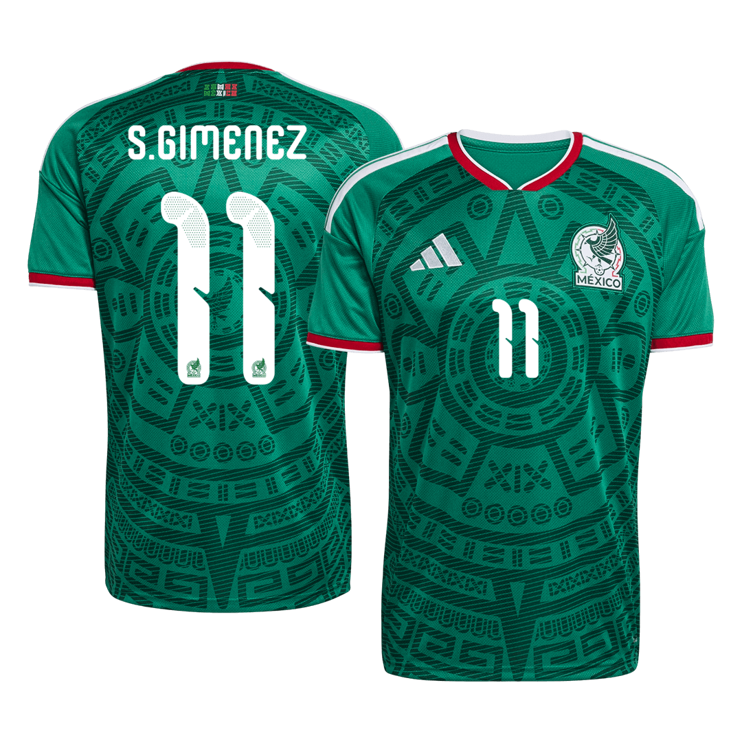 S.GIMENEZ #11 Men's Mexico World Cup 2026 Home Soccer Jersey Premium product view 1