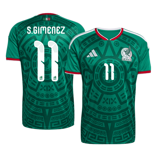 S.GIMENEZ #11 Men's Mexico World Cup 2026 Home Soccer Jersey Premium product view 1