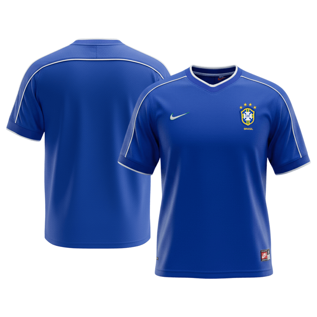 Retro Men's Brazil 1998 Away Soccer Jersey product view 8