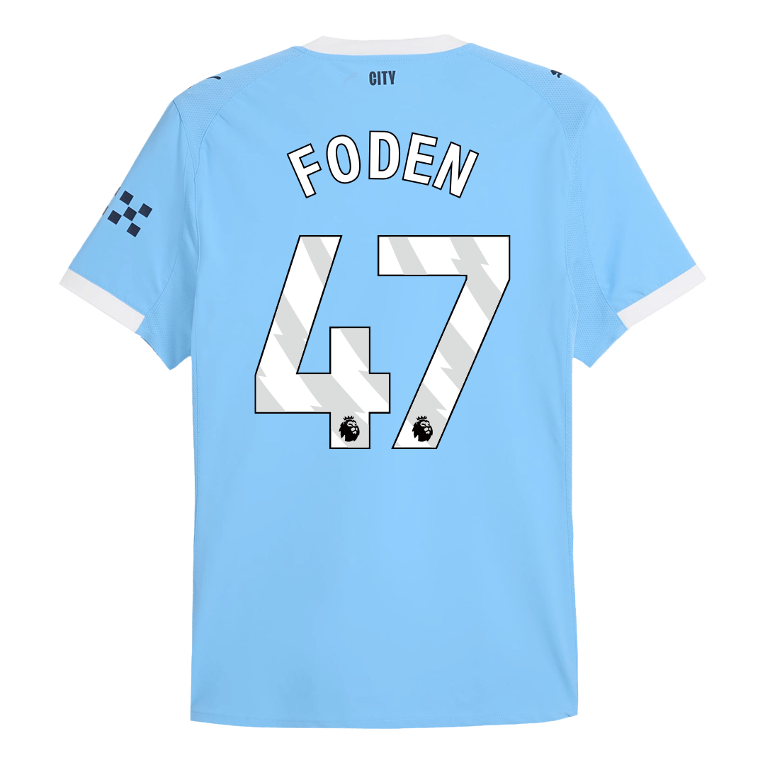 FODEN #47 Men's Manchester City 2025/26 Player Version Home Soccer Jersey - Slim Fit product view 13