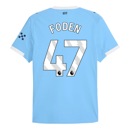 FODEN #47 Men's Manchester City 2025/26 Player Version Home Soccer Jersey - Slim Fit product view 13