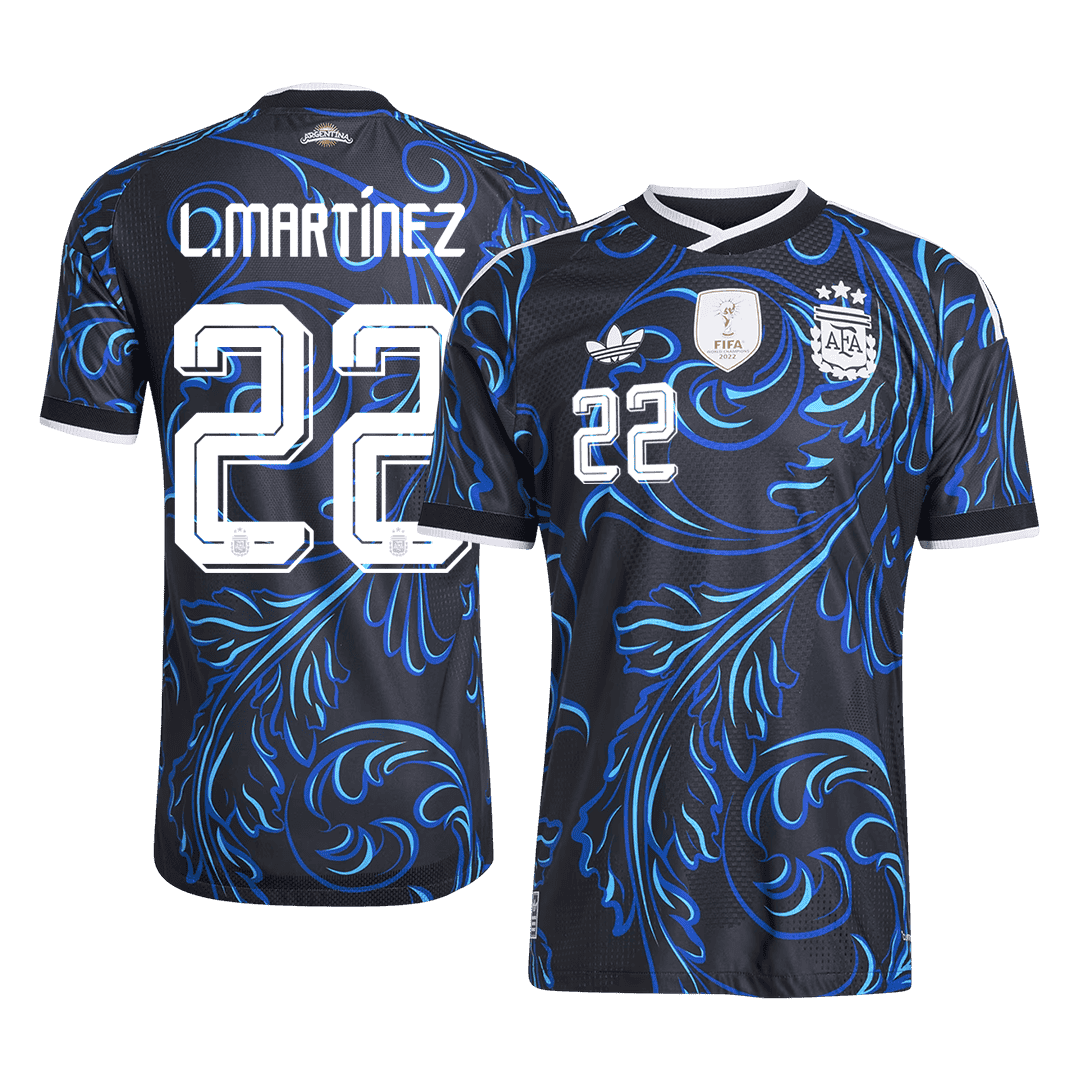 L. MARTÍNEZ #22 Men's Argentina World Cup 2026 Player Version Away Soccer Jersey - Slim Fit product view 1