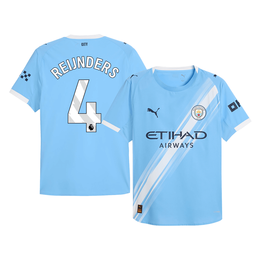 REIJNDERS #4 Men's Manchester City 2025/26 Player Version Home Soccer Jersey - Slim Fit product view 1