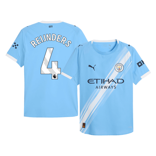 REIJNDERS #4 Men's Manchester City 2025/26 Player Version Home Soccer Jersey - Slim Fit product view 1