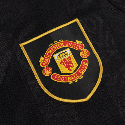 Retro Men's Manchester United 1993/94 Away Long Sleeve Soccer Jersey product view 7
