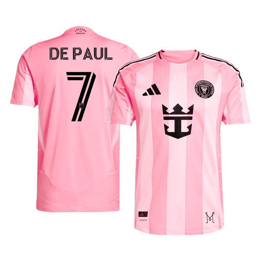 DE PAUL #7 Men's Inter Miami CF 2025 Player Version Home Soccer Jersey - Slim Fit product view 1