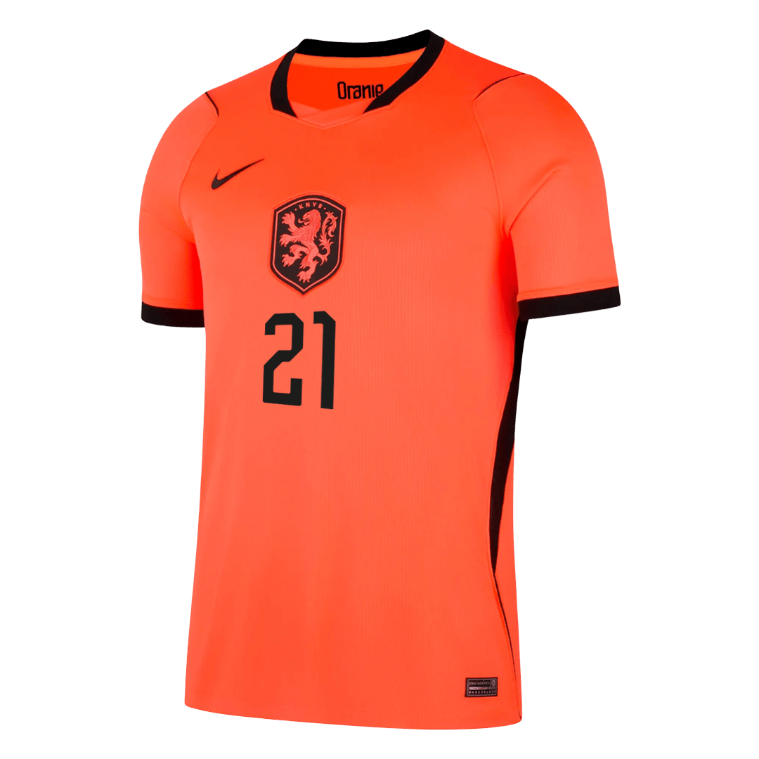 F.DE JONG #21 Men's Netherlands World Cup 2026 Home Soccer Jersey product view 8