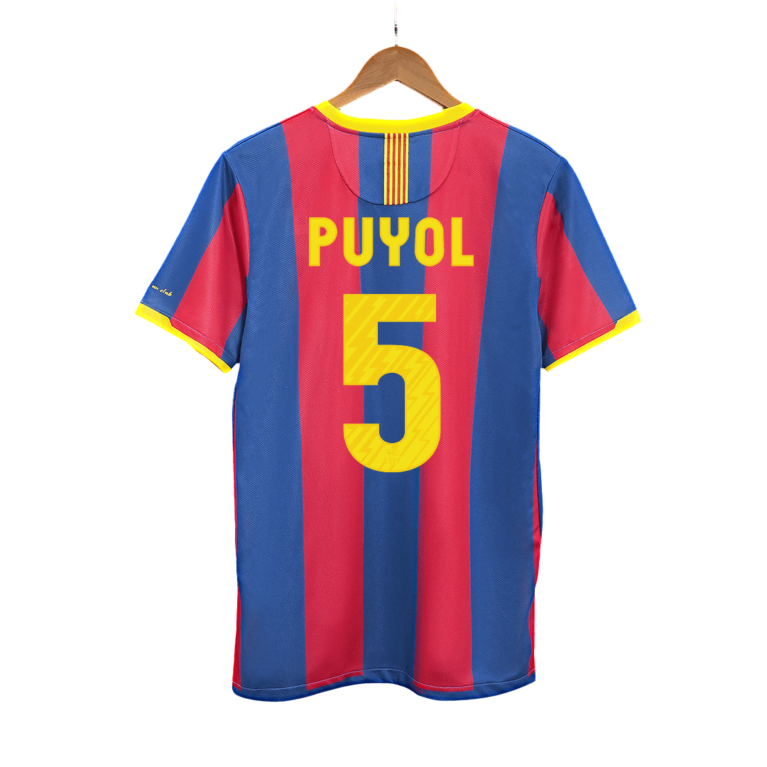 Retro PUYOL #5 Men's Barcelona 2010/11 Home Soccer Jersey product view 1