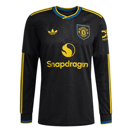 Men's Manchester United 2025/26 Third Away Long Sleeve Soccer Jersey