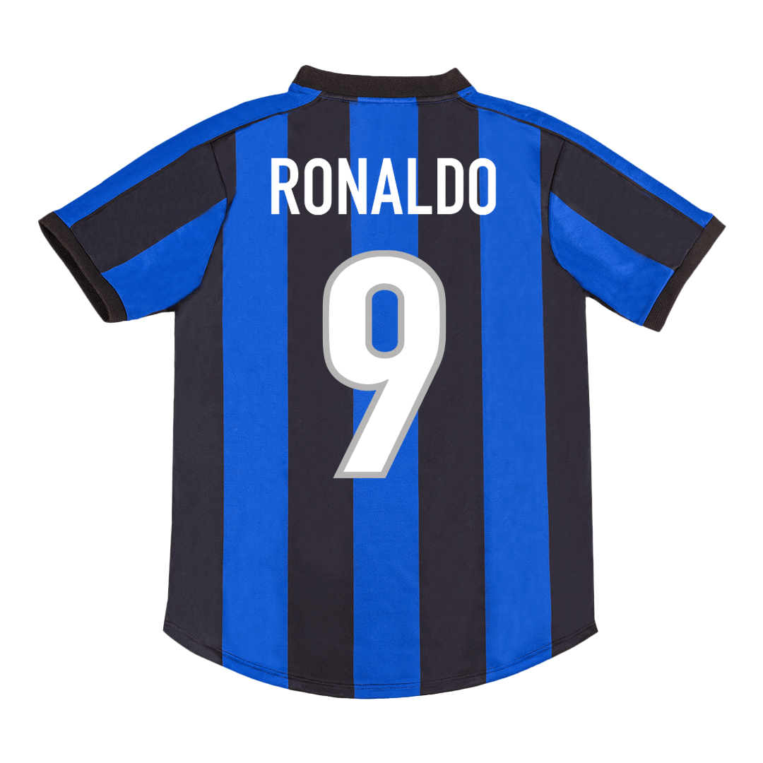Retro RONALDO #9 Men's Inter Milan 1999/00 Home Soccer Jersey product view 1