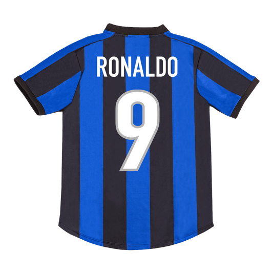 Retro RONALDO #9 Men's Inter Milan 1999/00 Home Soccer Jersey product view 1