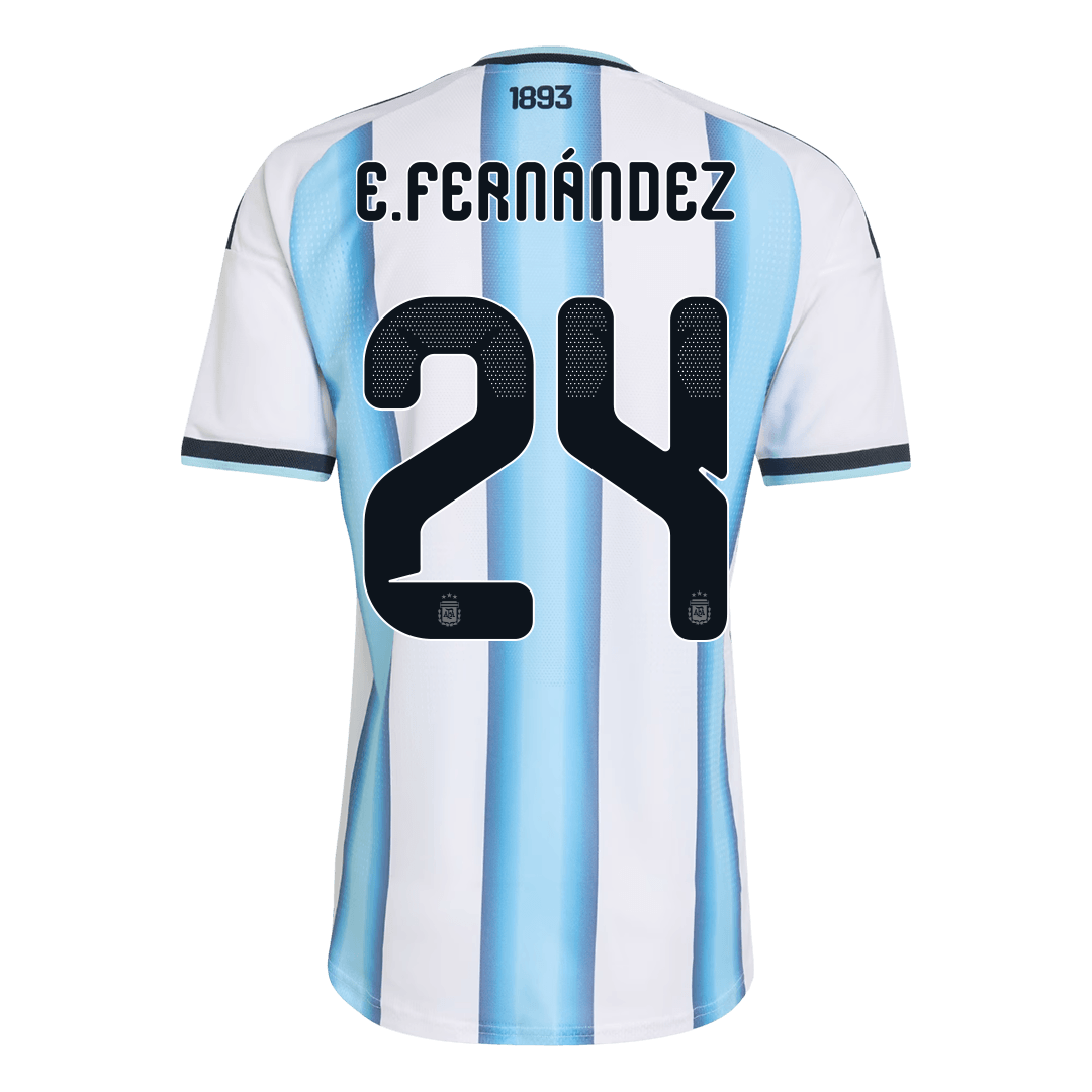 E. FERNÁNDEZ #24 Men's Argentina World Cup 2026 Player Version Home Soccer Jersey - Slim Fit product view 3