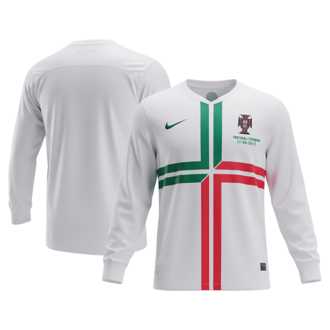 Retro Men's Portugal 2012 Away Long Sleeve Soccer Jersey product view 8