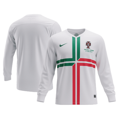 Retro Men's Portugal 2012 Away Long Sleeve Soccer Jersey product view 8