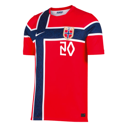 NUSA #20 Men's Norway World Cup 2026 Home Soccer Jersey product view 2