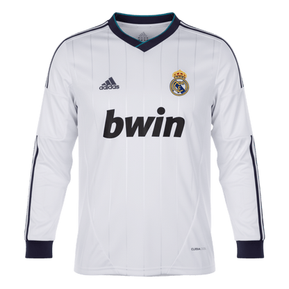 Retro Men's Real Madrid 2012/13 Home Long Sleeve Soccer Jersey product view 1