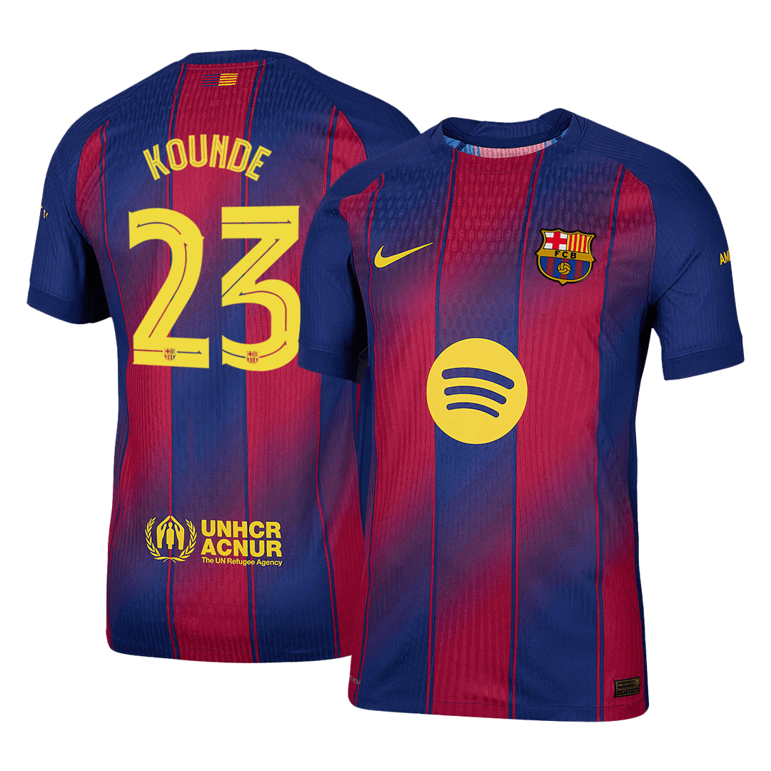 KOUNDE #23 Men's Barcelona UCL 2025/26 Player Version Home Soccer Jersey - Slim Fit product view 1