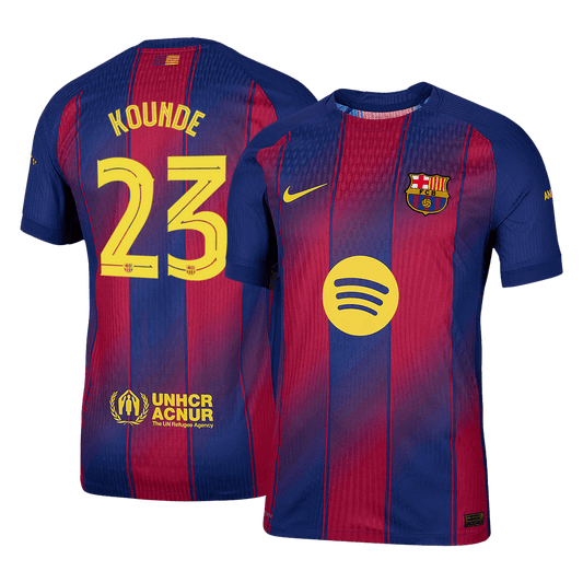 KOUNDE #23 Men's Barcelona UCL 2025/26 Player Version Home Soccer Jersey - Slim Fit product view 1